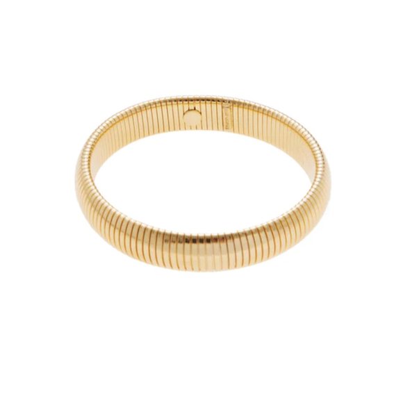 BEN AMUN Cobra Stretch Bangle Bracelet 24K Gold Plating One Size Fits Most New - Picture 1 of 12
